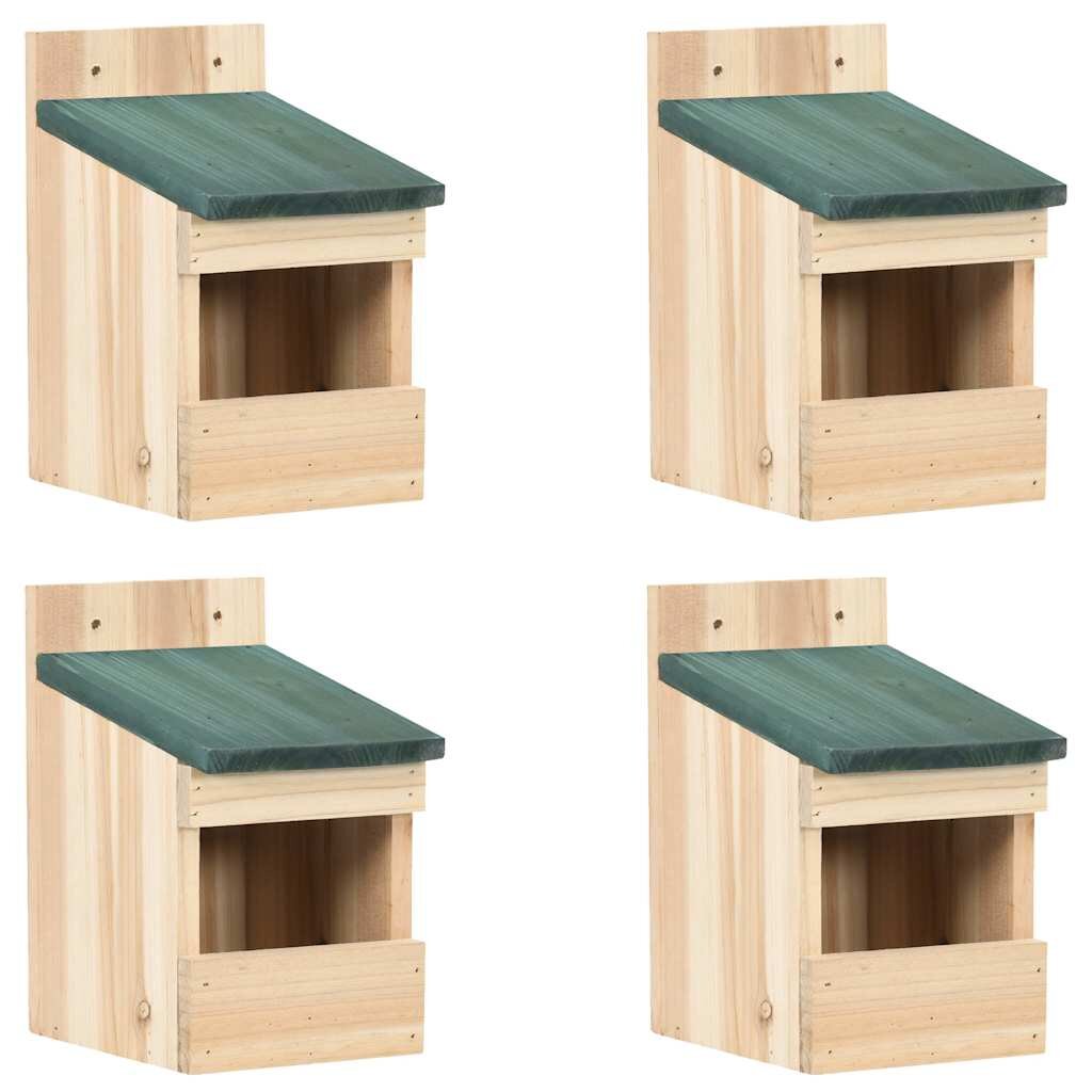 vidaXL Къщи за птици 4 бр 12x16x20 см чам