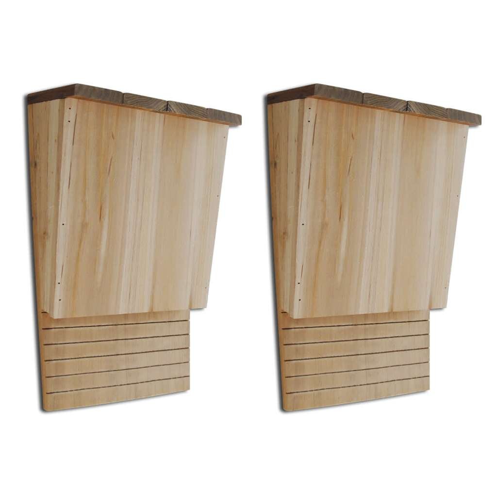 vidaXL Къщичка за прилепи 22 x 12 x 34 см 2 броя