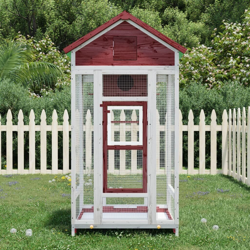 vidaXL Къщичка за птици мока 915x53x170 см масивна чамова дървесина