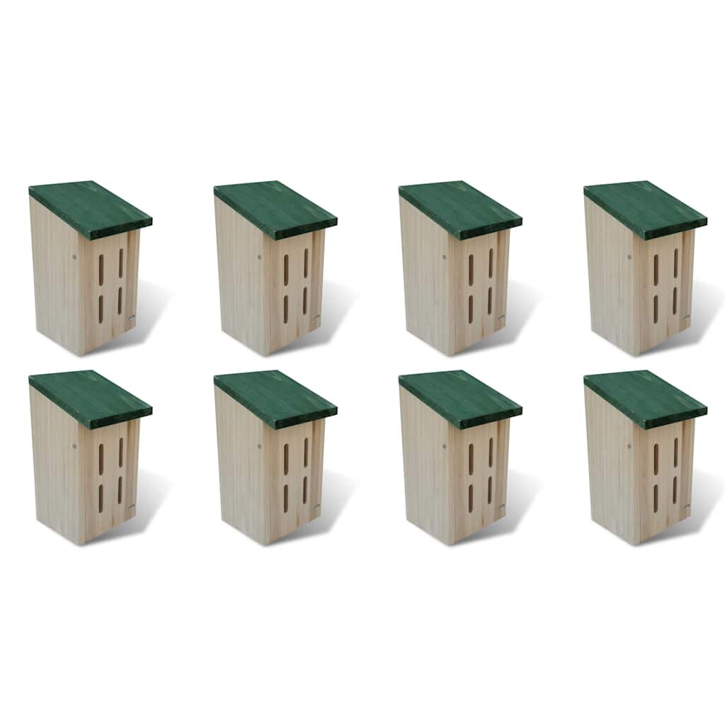 vidaXL Къщички за пеперуди 8 бр дървени 14x15x22 см