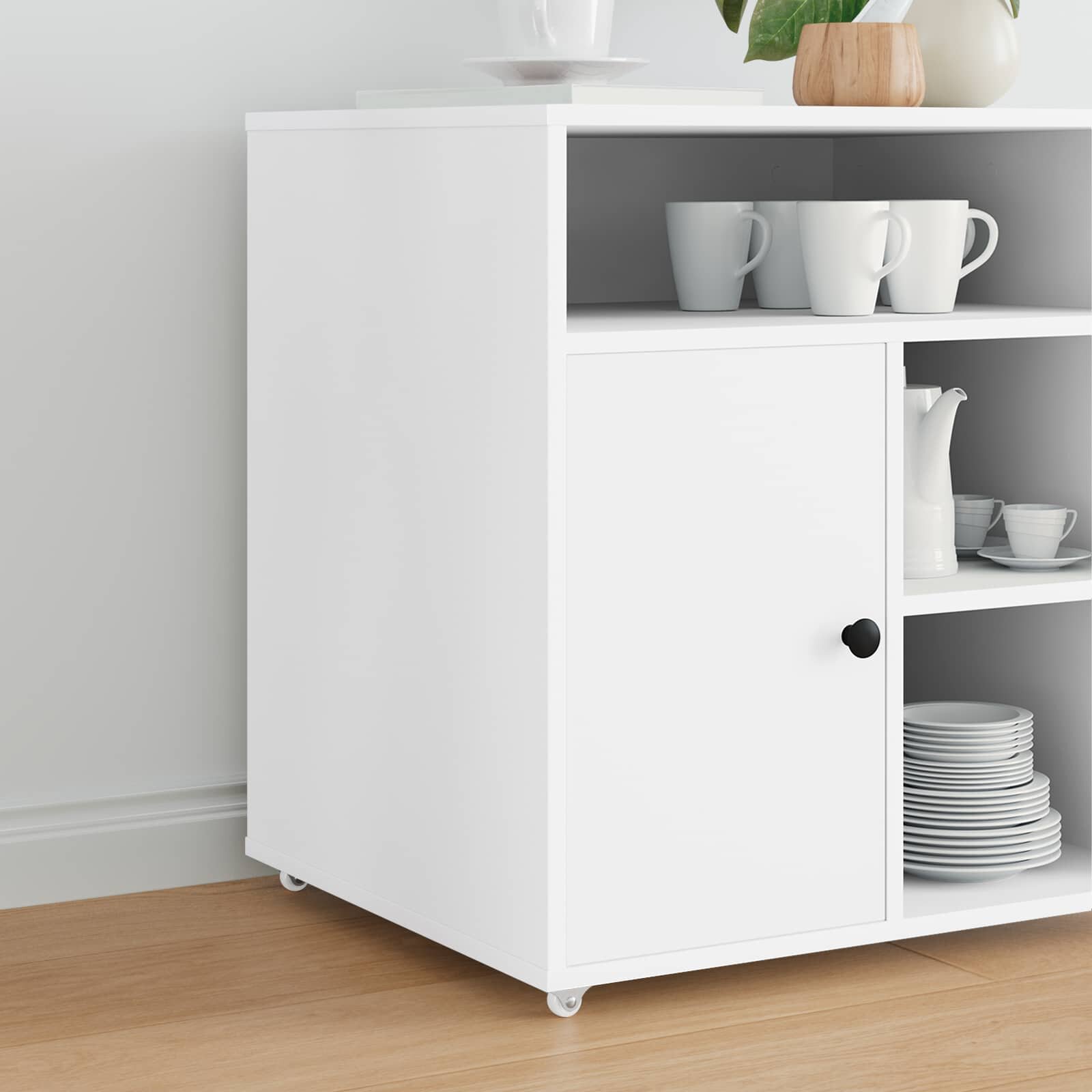 vidaXL Кастър 12 бр. Бяло 42 x 115 x 29 мм Желязо
