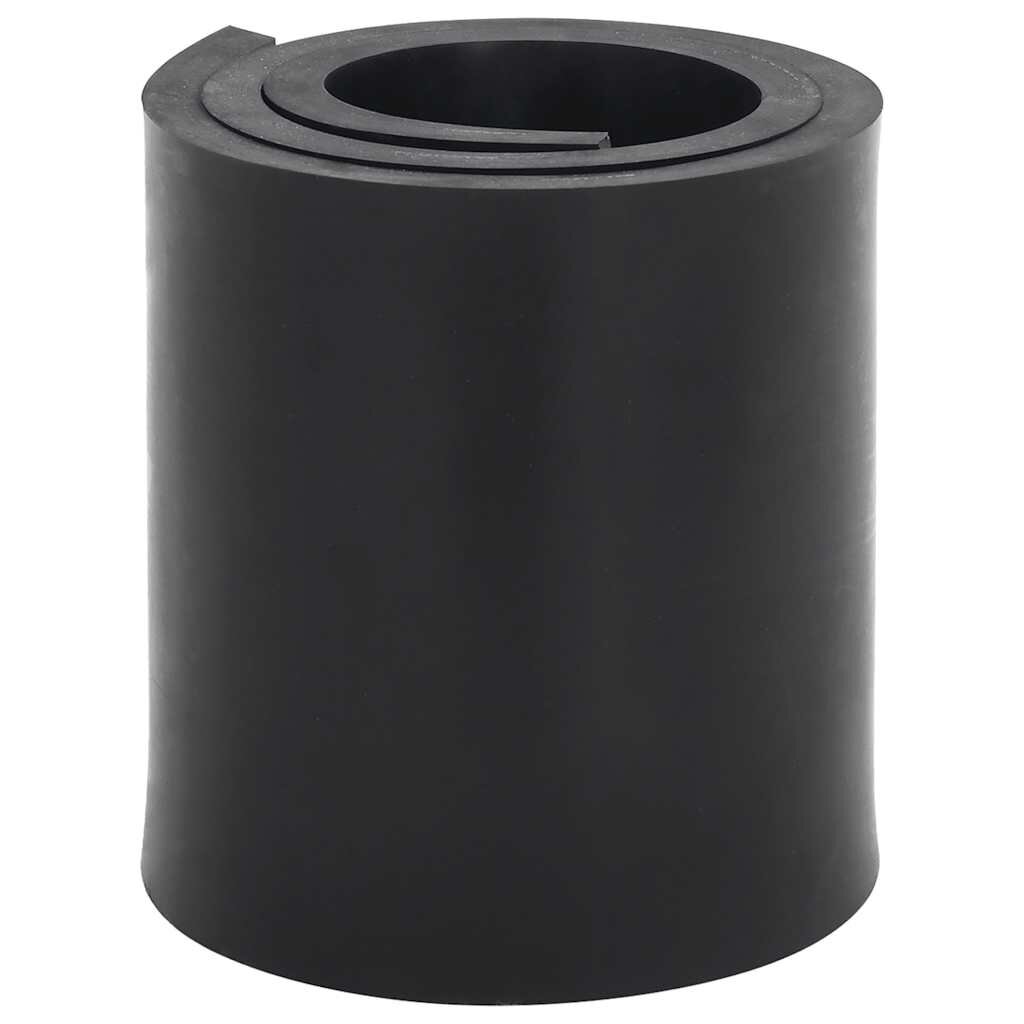 vidaXL Каучуков кант за снежен плуг черен 100x15x1 cm