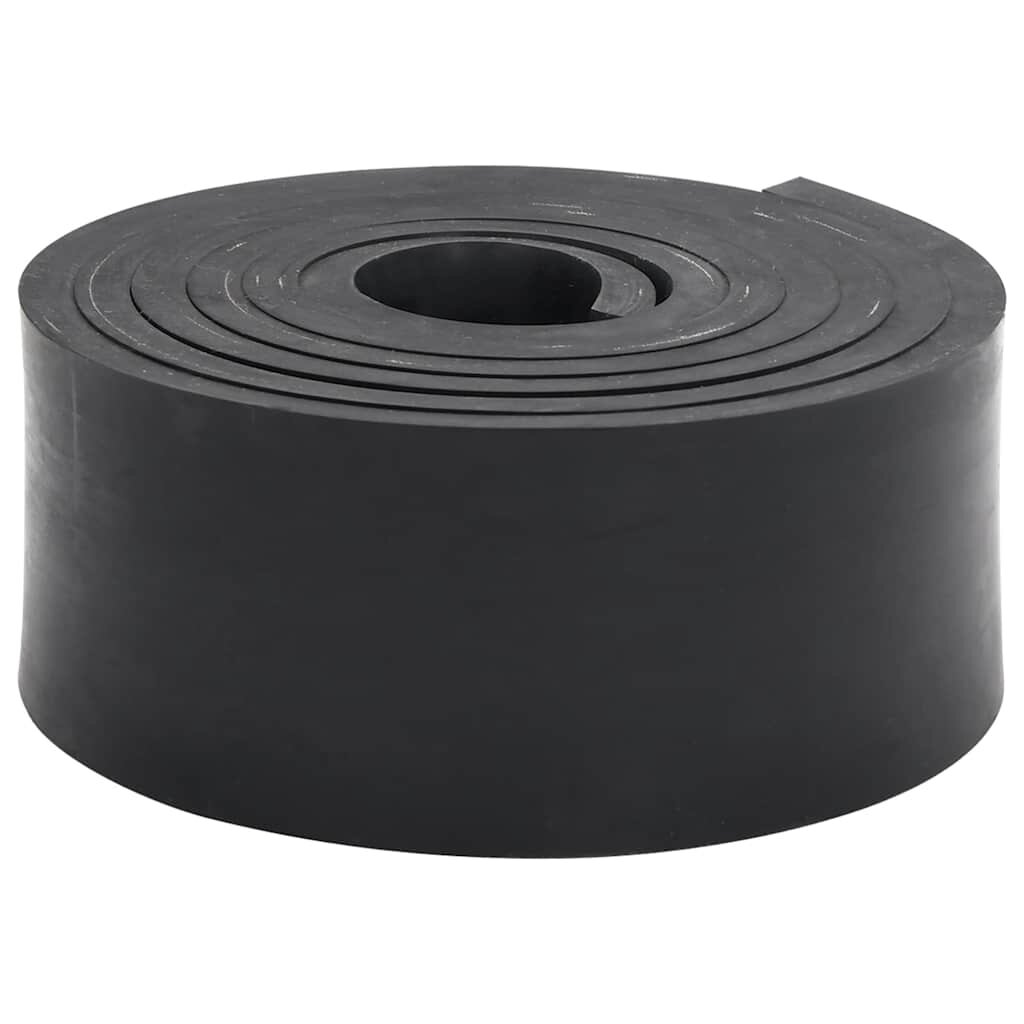 vidaXL Каучуков кант за снежен плуг черен 250x8x1 cm