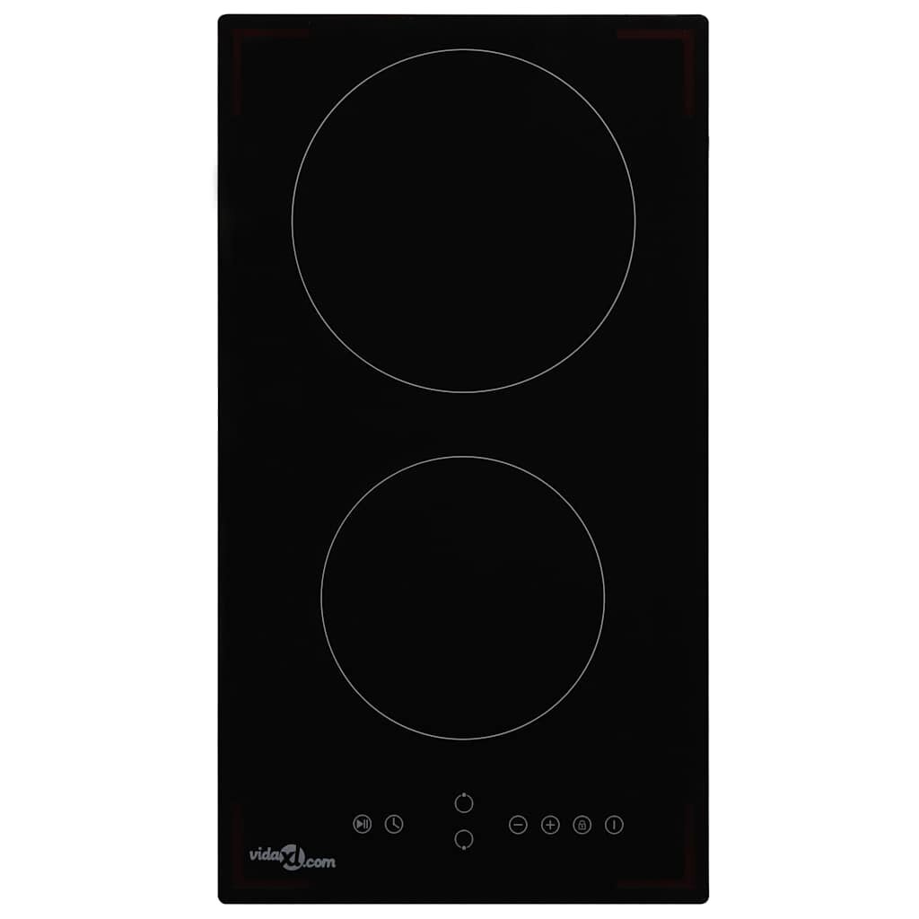 vidaXL Керамичен плот с 2 котлона сензорен контрол 3000 W