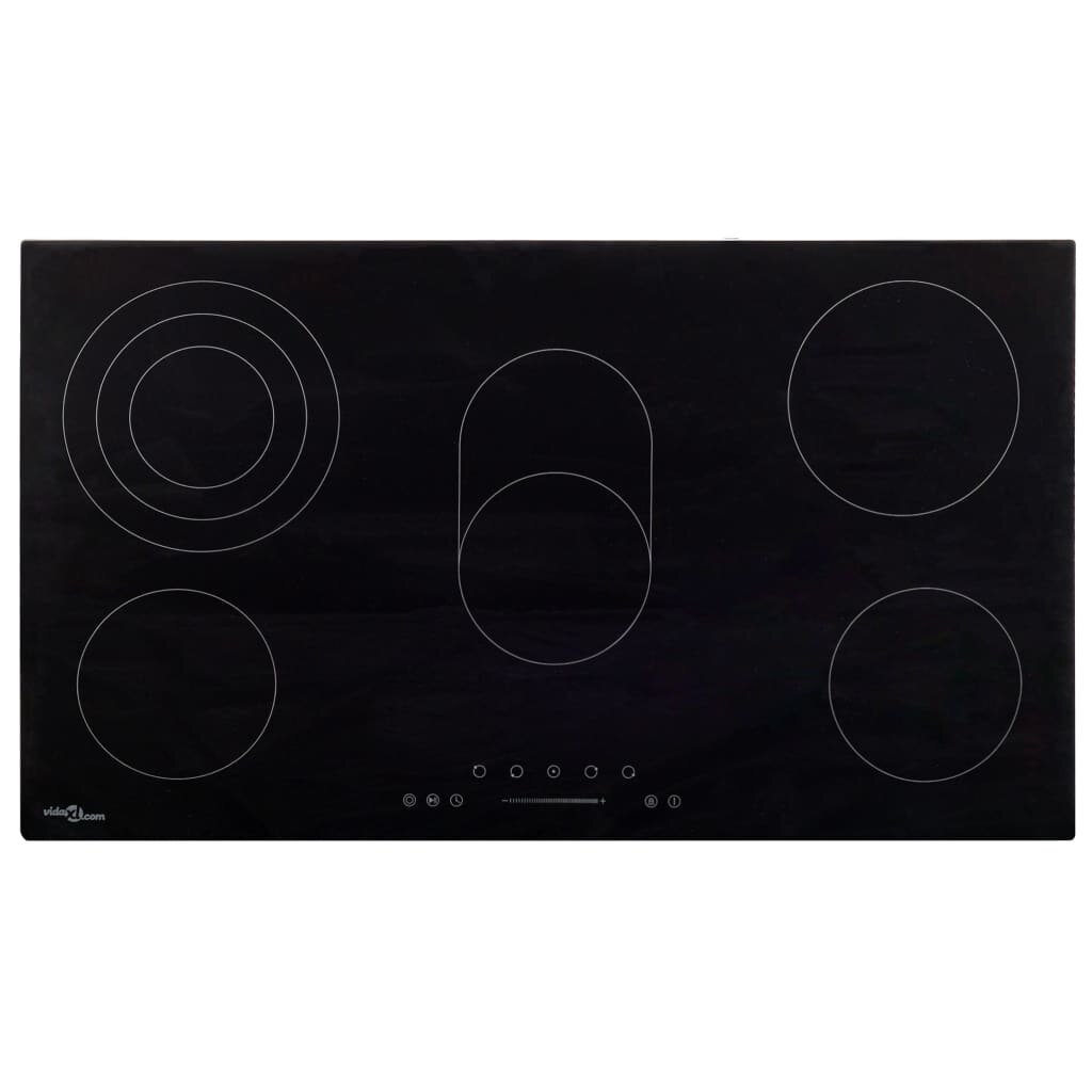 vidaXL Керамичен плот с 5 котлона сензорен контрол 77 см 8500 W