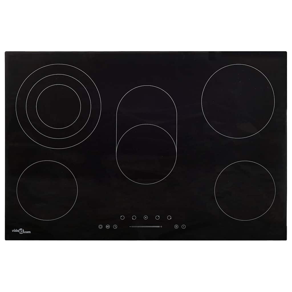 vidaXL Керамичен плот с 5 котлона сензорен контрол 90 см 8500 W