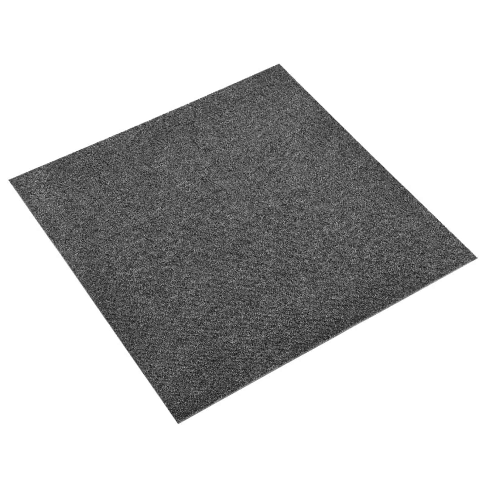 vidaXL Килим 20 бр. Антрацит 50 x 50 cm 100% Полипропилен