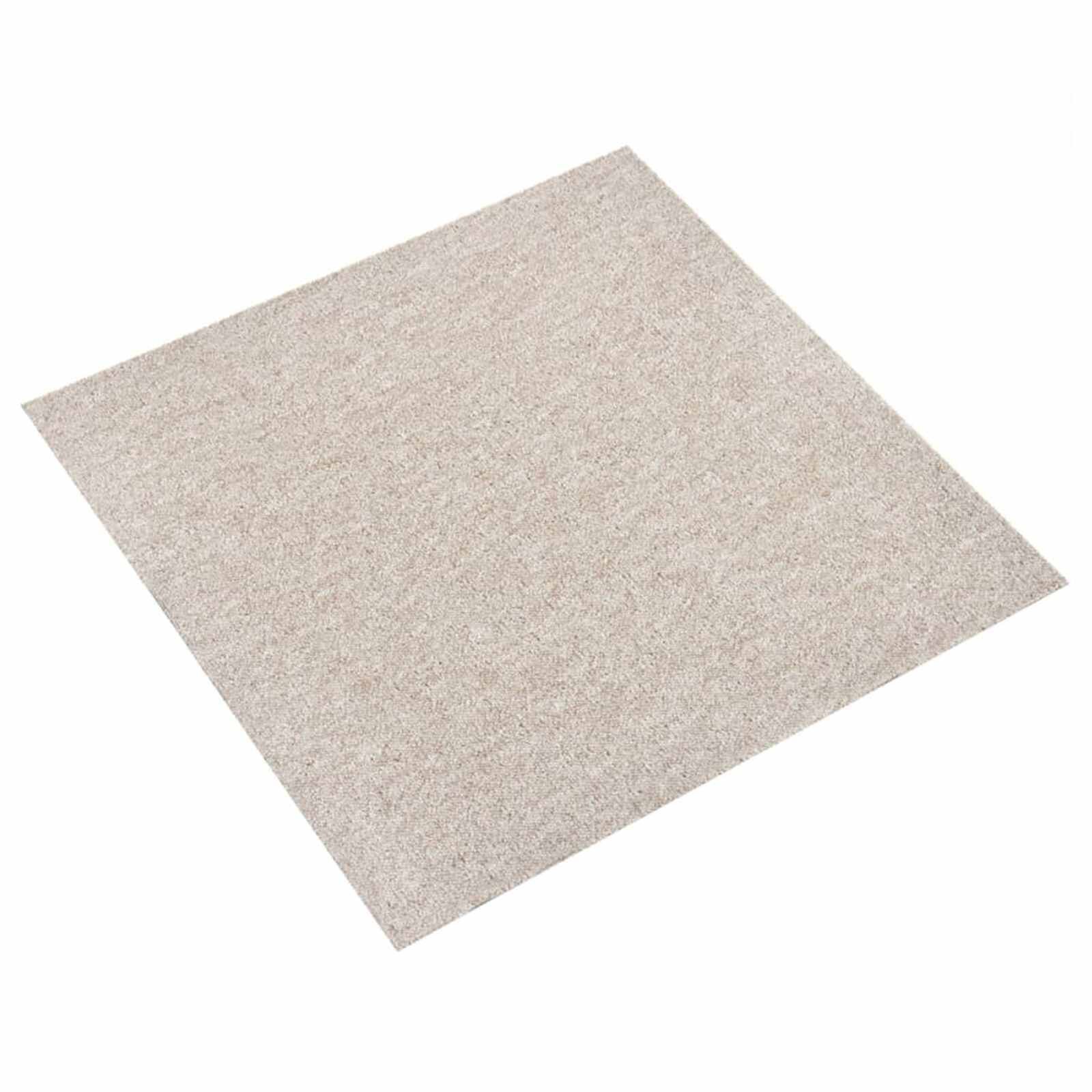 vidaXL Килим 20 бр. Светло бежово 50 x 50 cm 100% Полипропилен