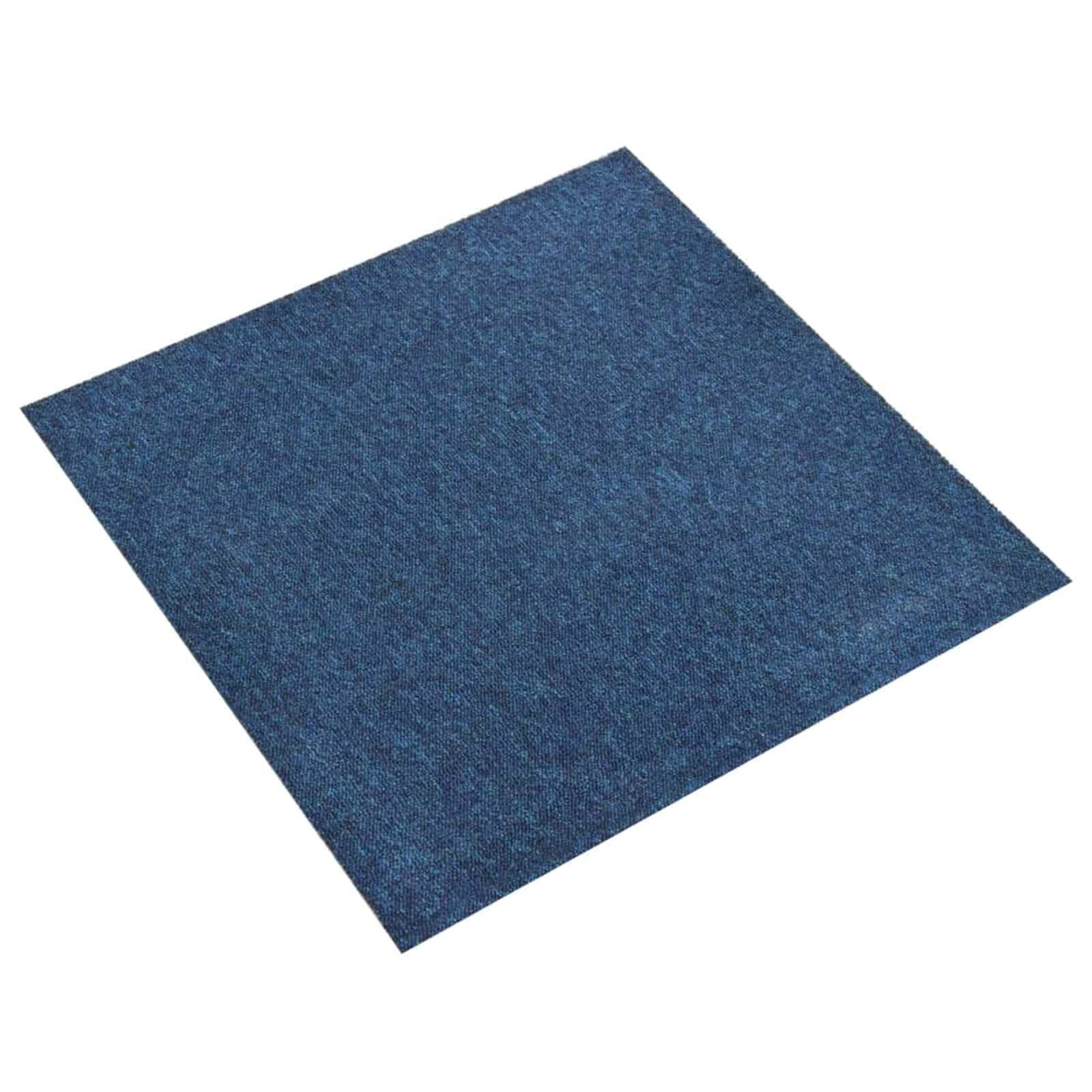 vidaXL Килим 20 бр. Тъмен син 50 x 50 cm 100% Полипропилен