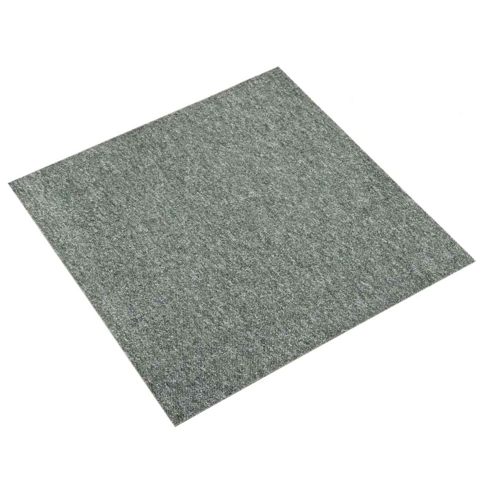 vidaXL Килим 20 бр. Зелено 50 x 50 cm 100% Полипропилен