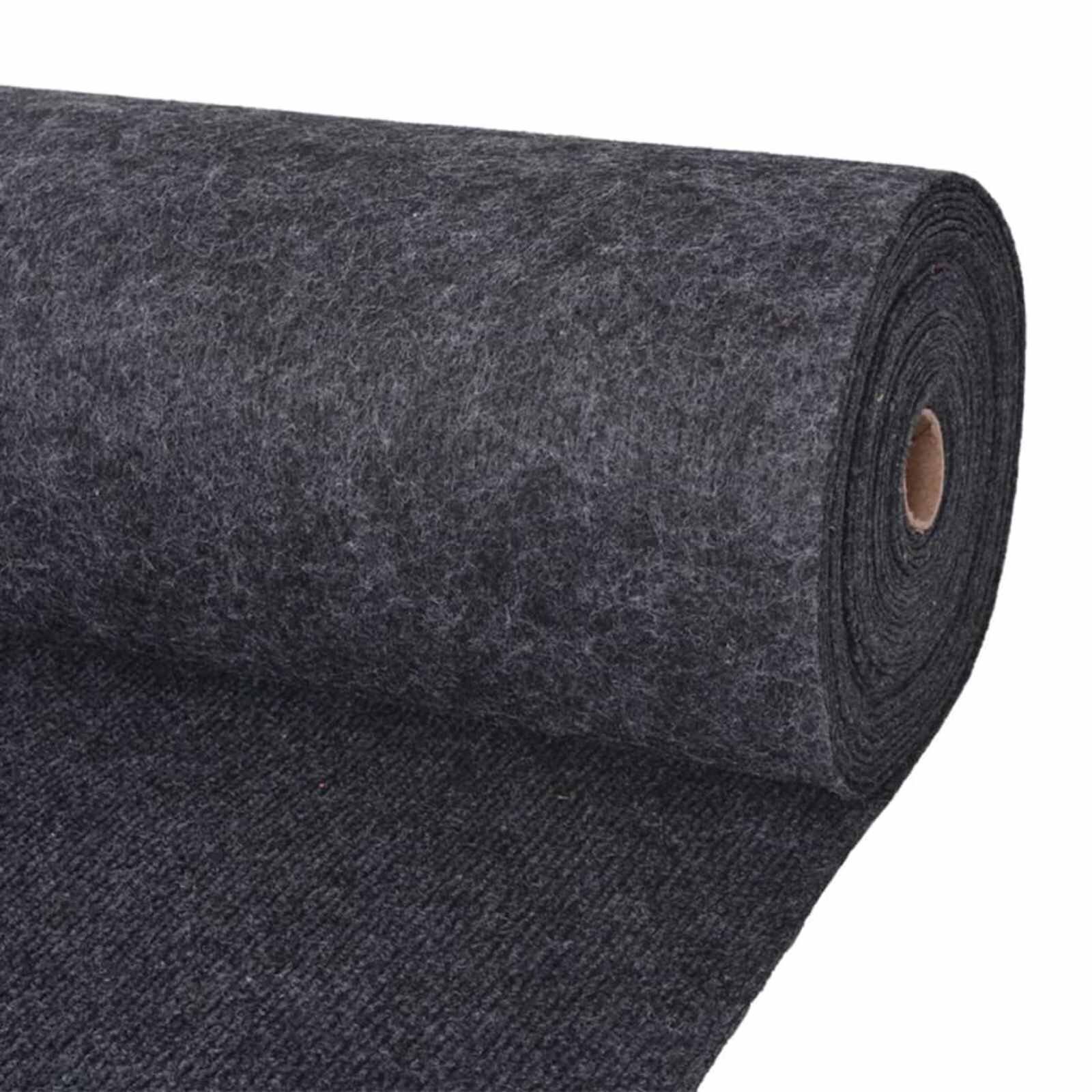 vidaXL Килим Антрацит 12 x 15 m Полиестер