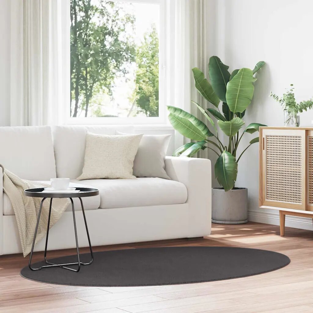 vidaXL Килим HUARTE Антрацит 100 x 200 cm 100% полиестер