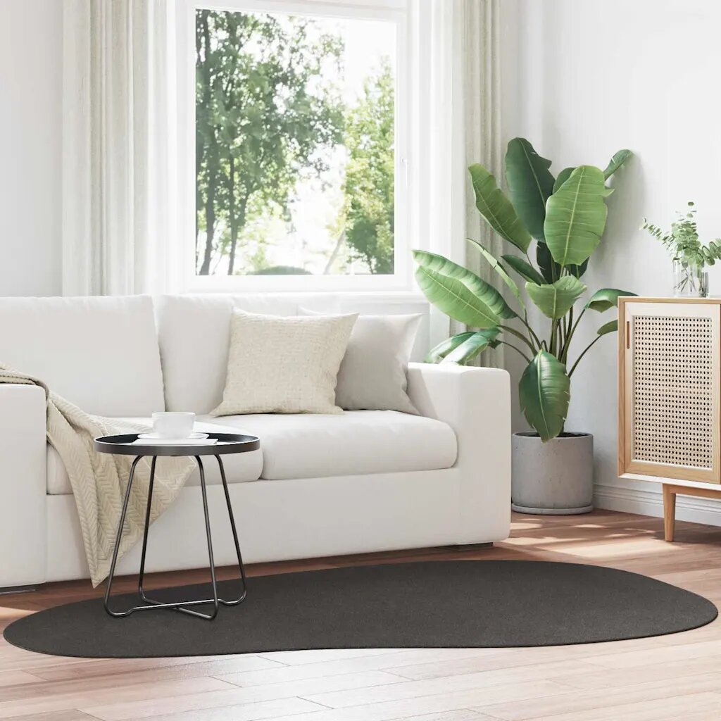 vidaXL Килим HUARTE Антрацит 140 x 200 cm Полиестер