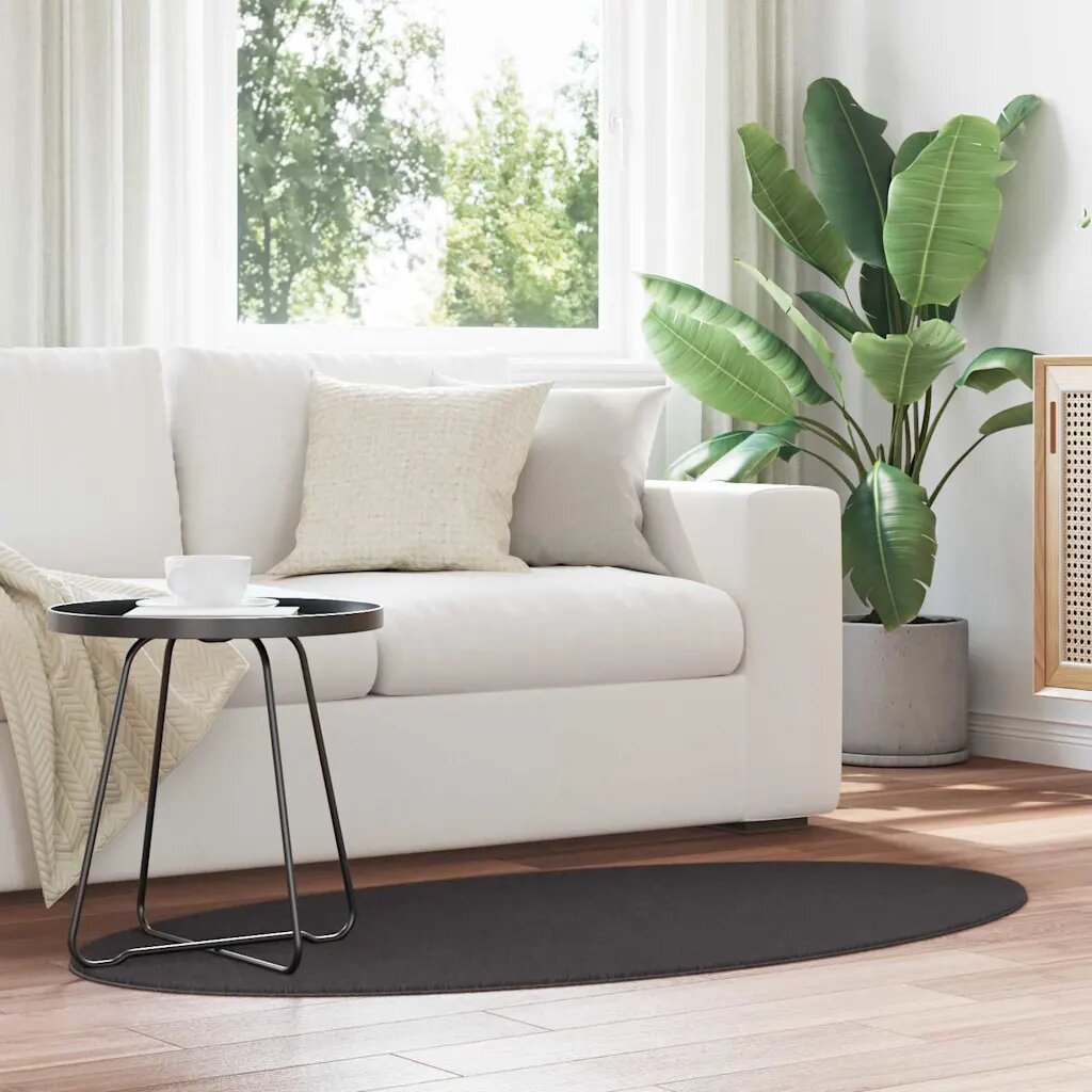vidaXL Килим HUARTE Антрацит 80 x 150 cm 100% полиестер