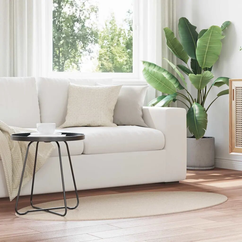 vidaXL Килим HUARTE Бежово 80 x 150 cm 100% полиестер