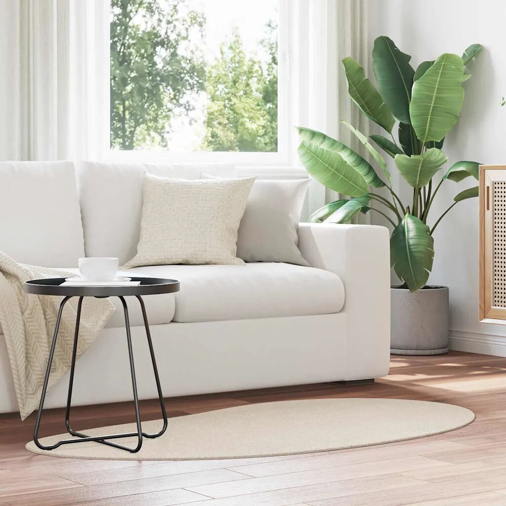 vidaXL Килим HUARTE Бежово 80 x 150 cm Полиестер