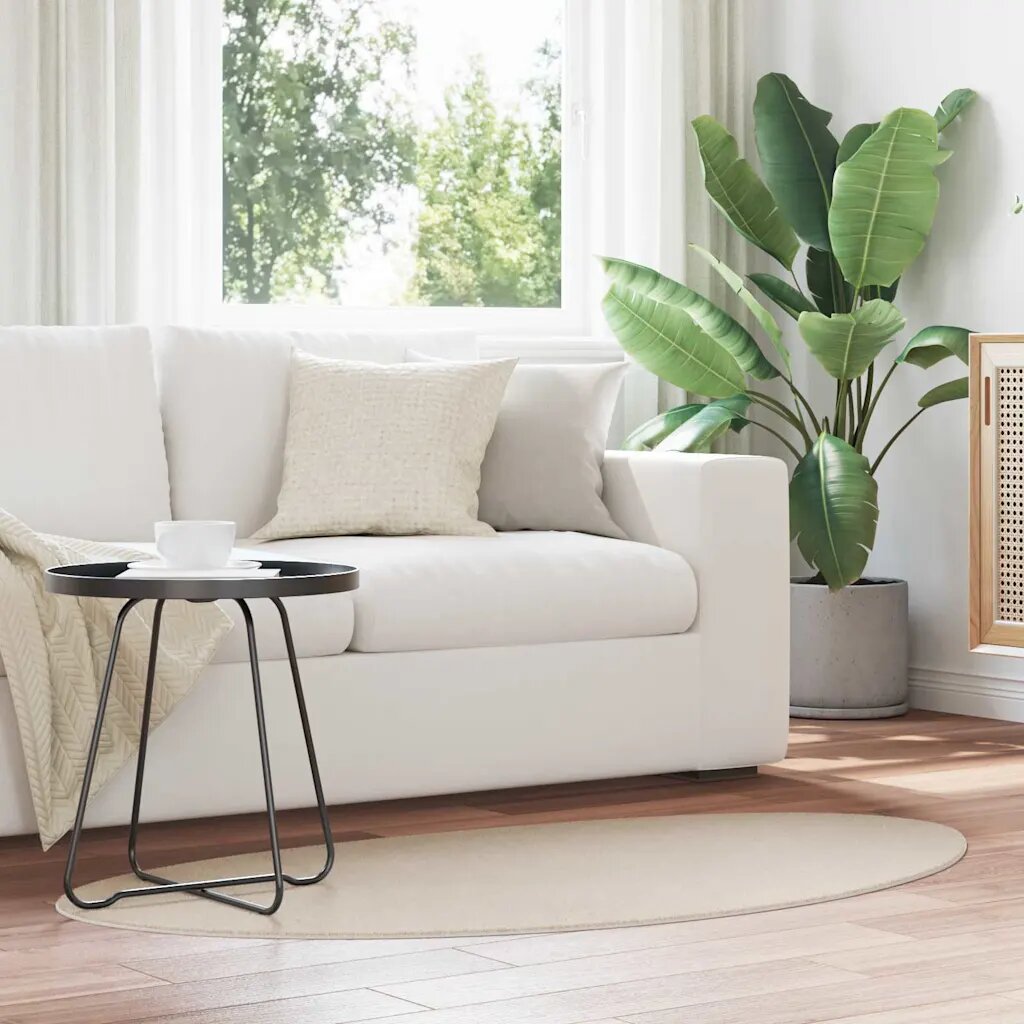 vidaXL Килим HUARTE Бежово 80 x 150 cm Полиестер
