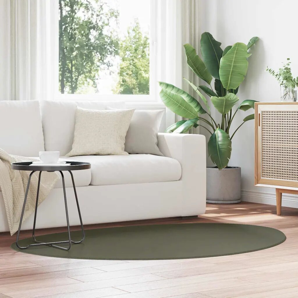 vidaXL Килим HUARTE Горско зелено 120 x 170 cm Полиестер