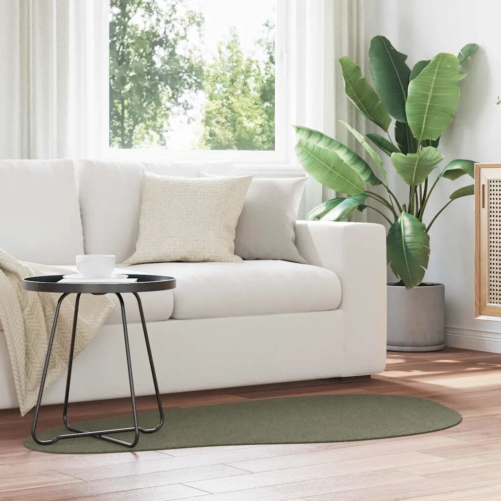 vidaXL Килим HUARTE Горско зелено 80 x 150 cm Полиестер