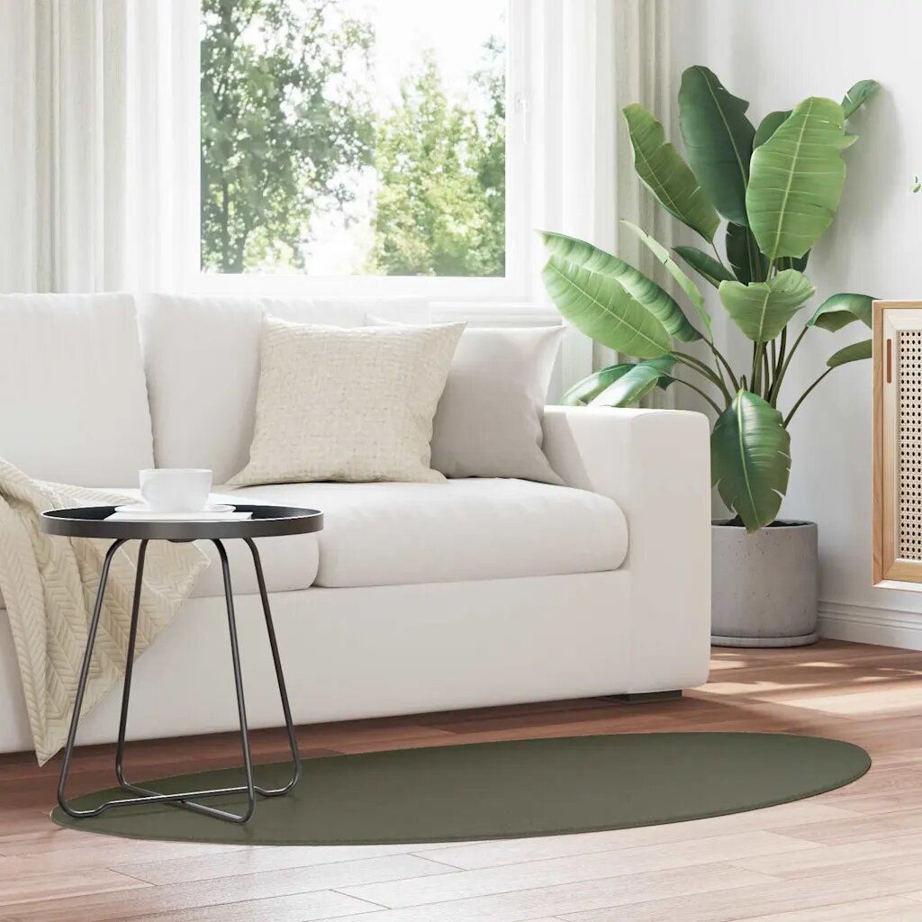 vidaXL Килим HUARTE Горско зелено 80 x 150 cm Полиестер