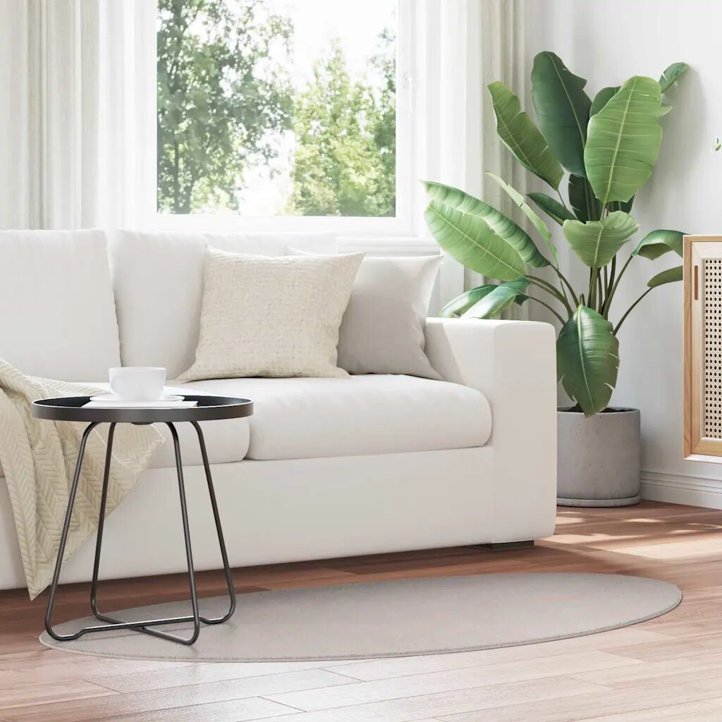 vidaXL Килим HUARTE Пясък 80 x 150 cm Полиестер