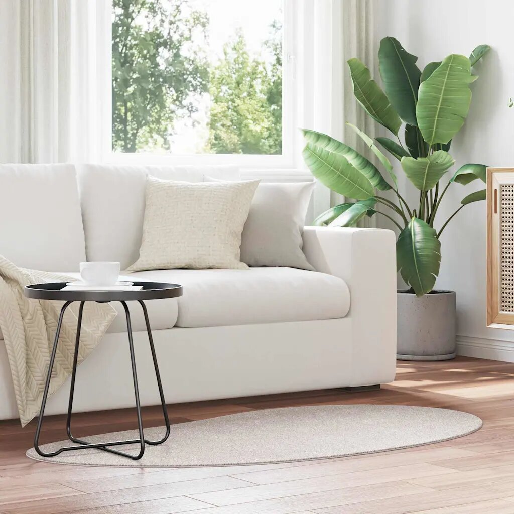 vidaXL Килим HUARTE Пясък 80 x 150 cm Полиестер