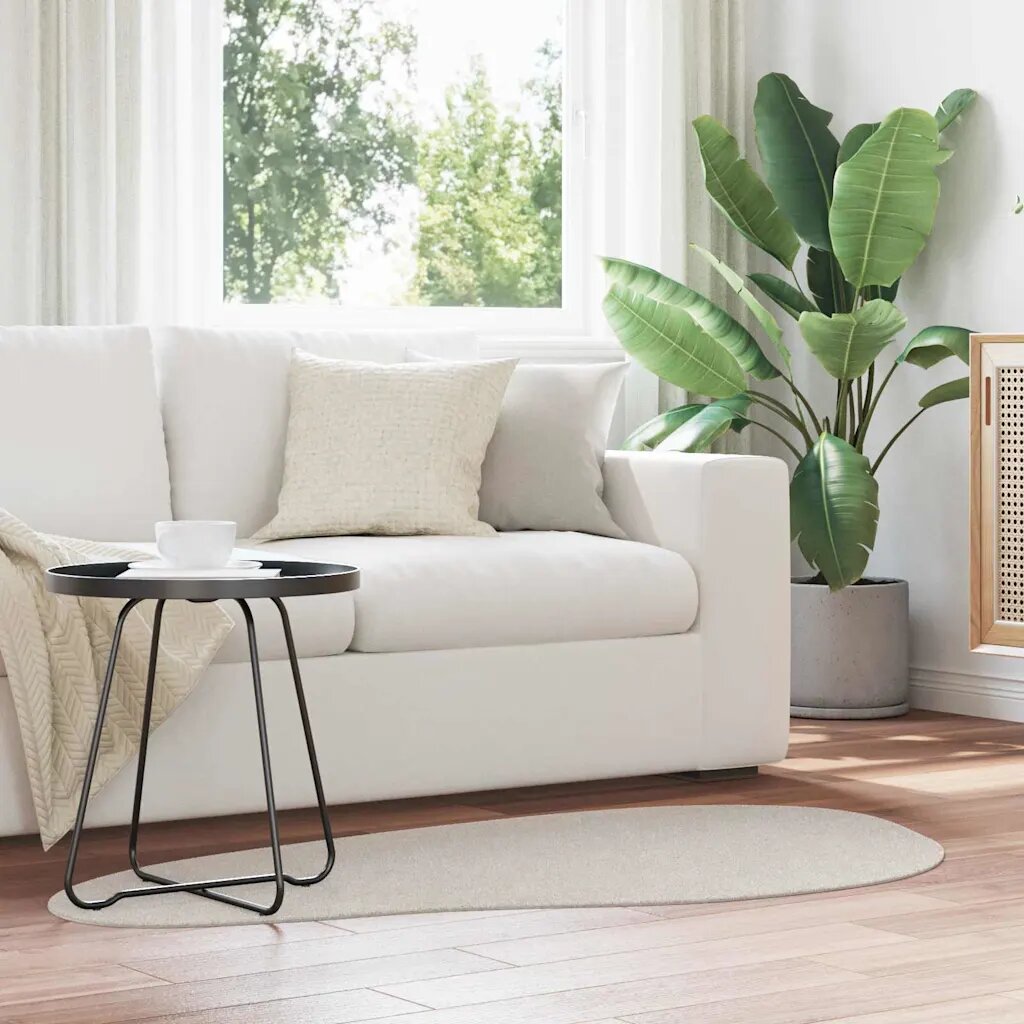 vidaXL Килим HUARTE Пясък 80 x 150 cm Полиестер