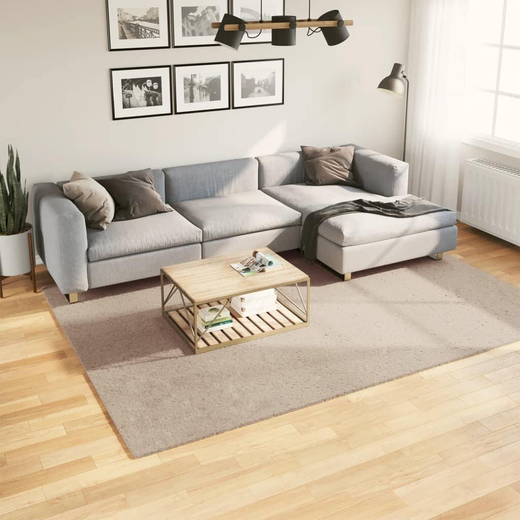 vidaXL Килим HUARTE с къс косъм мек и миещ се пясъчен 200x280 см