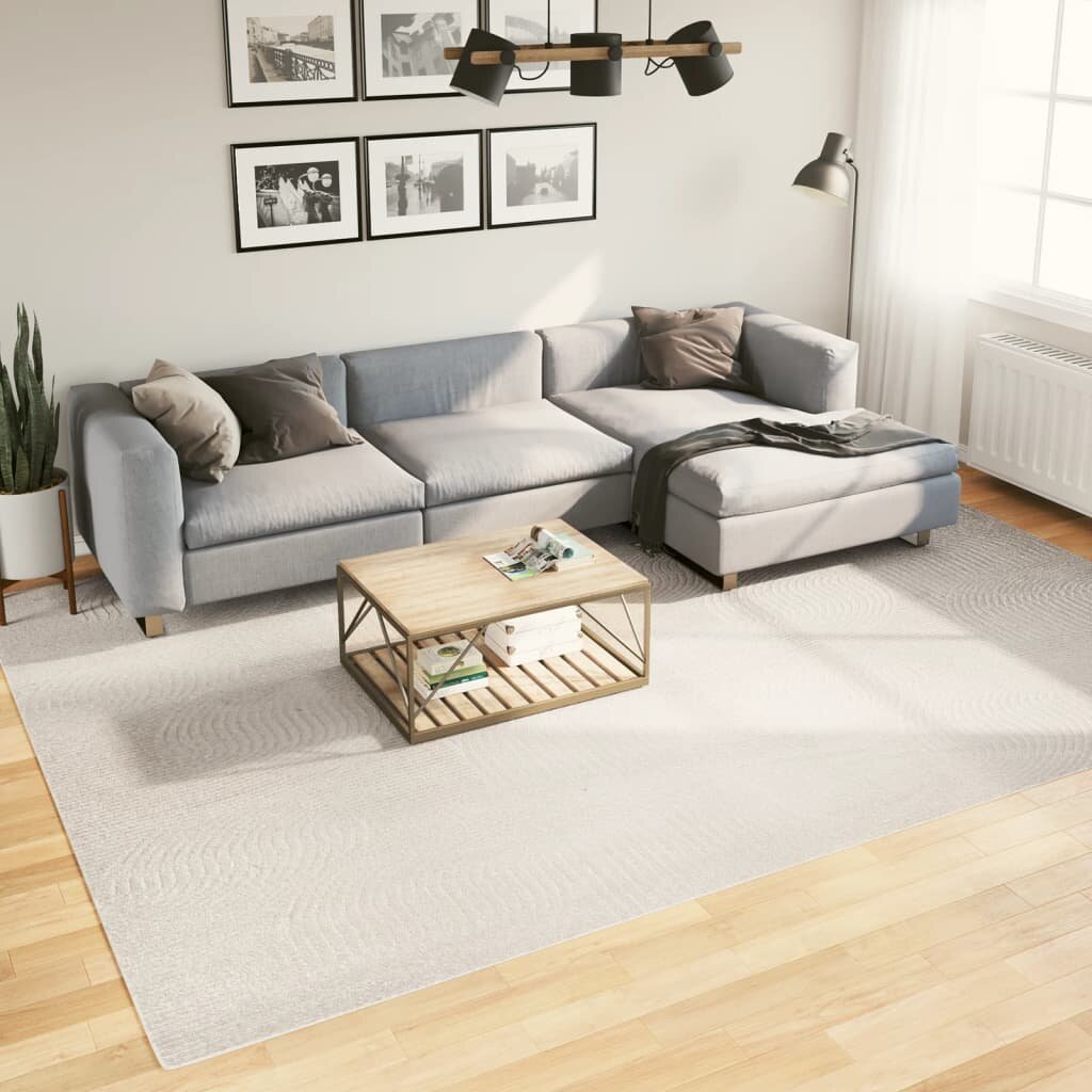 vidaXL Килим IZA с къс косъм скандинавски вид кремав 240x340 см