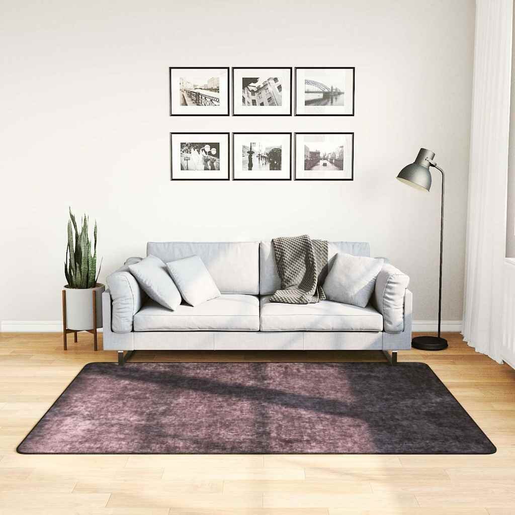 vidaXL Килим миещ се 120x180 см антрацит