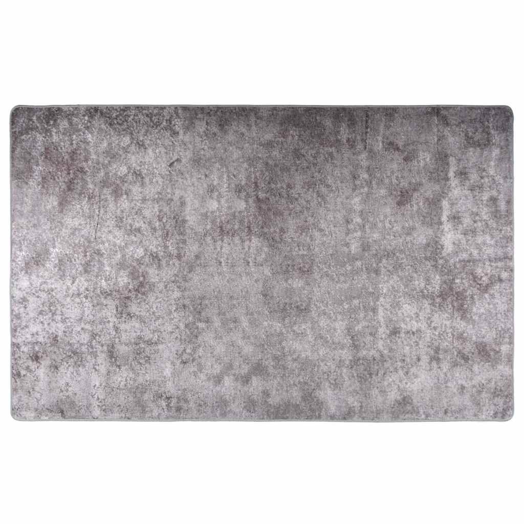 vidaXL Килим миещ се 160x230 см сив