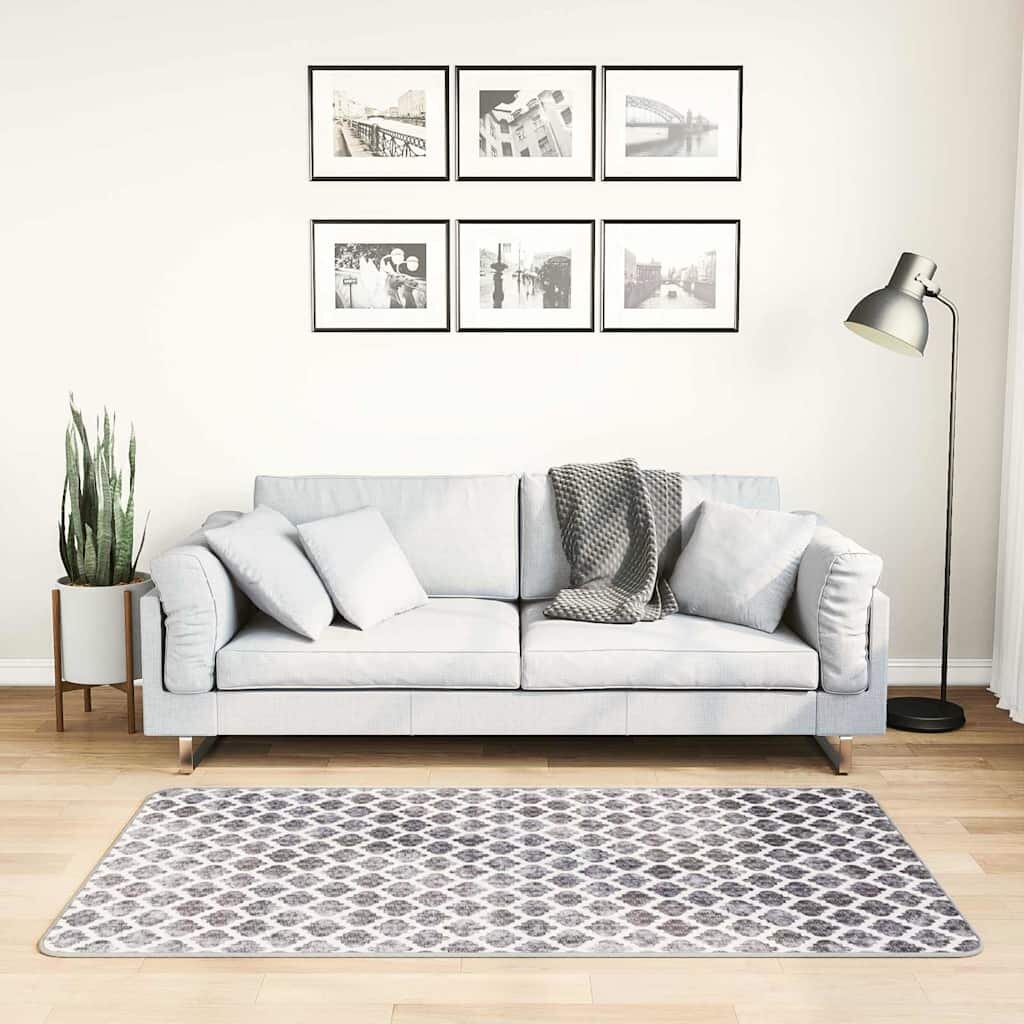 vidaXL Килим миещ се 80x150 см пъстър противоплъзгащ
