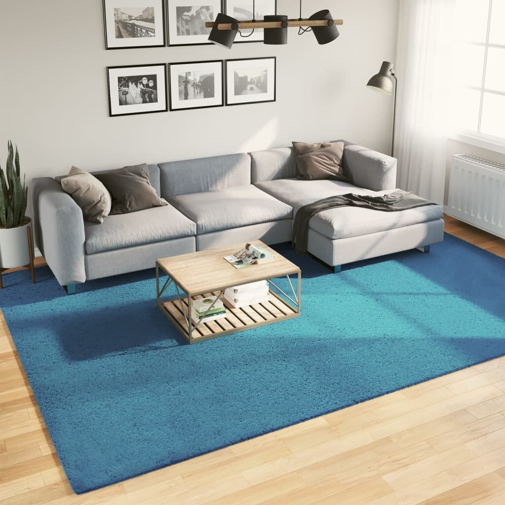vidaXL Килим OVIEDO с къс косъм тюркоаз 240x340 см