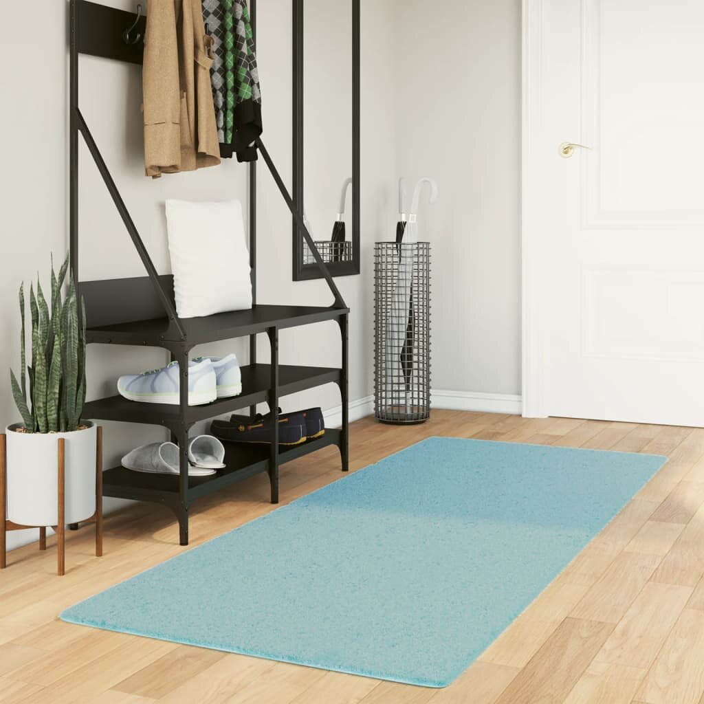 vidaXL Килим OVIEDO с къс косъм зелен 80x200 см