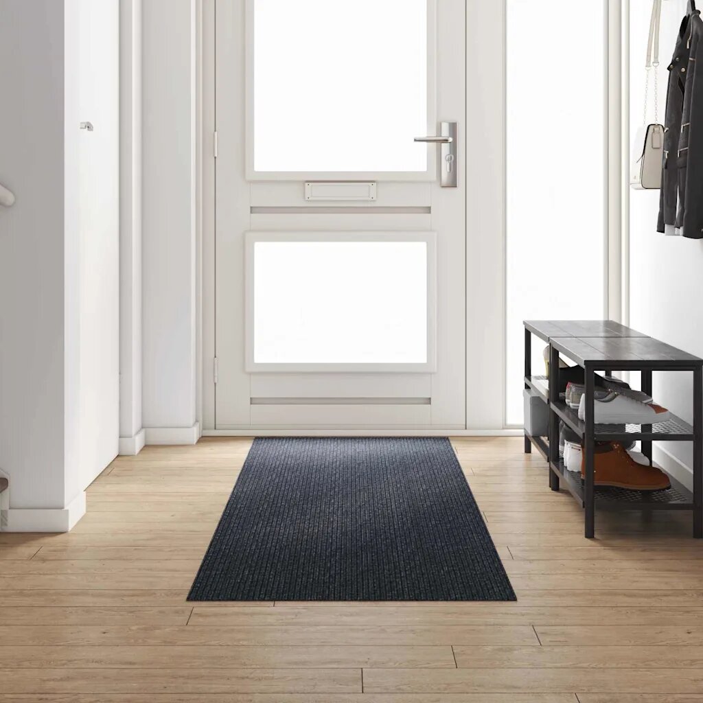 vidaXL Килим пътека Антрацит 80 x 300 cm текстил