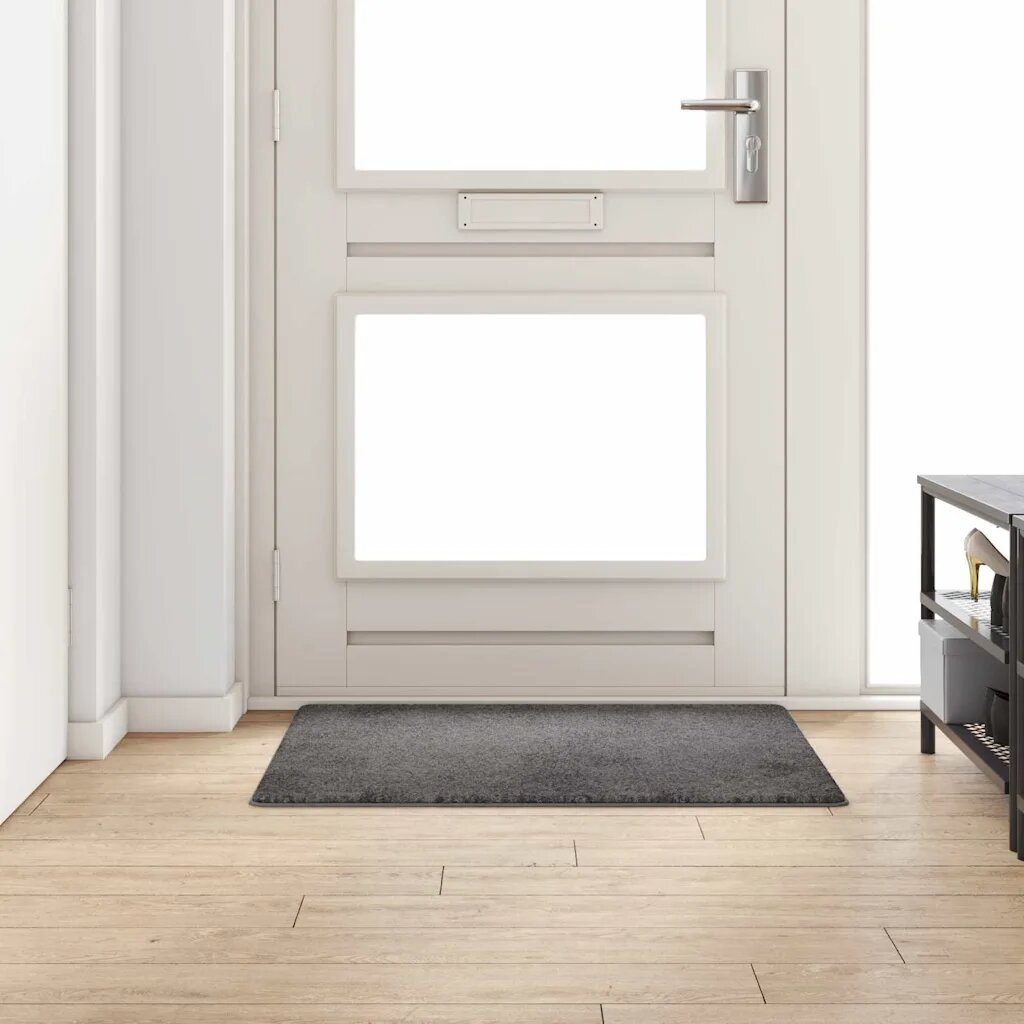 vidaXL Килим пътека Сиво 100 x 100 cm 100% Полипропиленов Тапициран