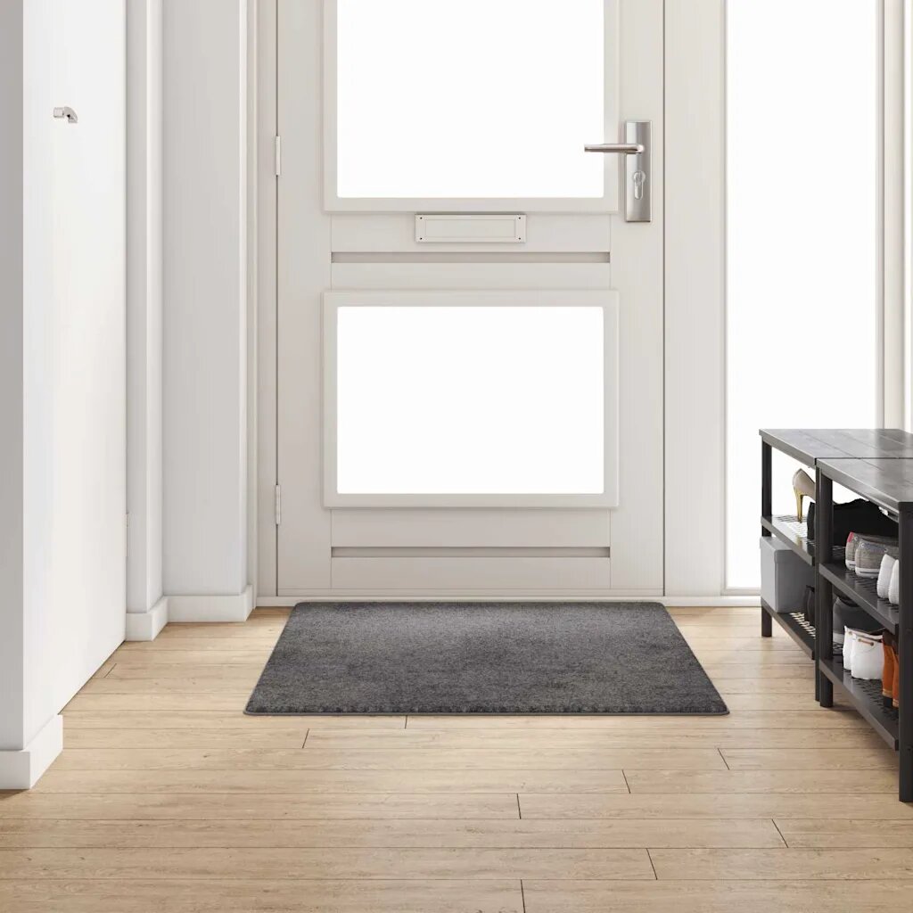 vidaXL Килим пътека Сиво 100 x 150 cm 100% Полипропиленов Тапициран