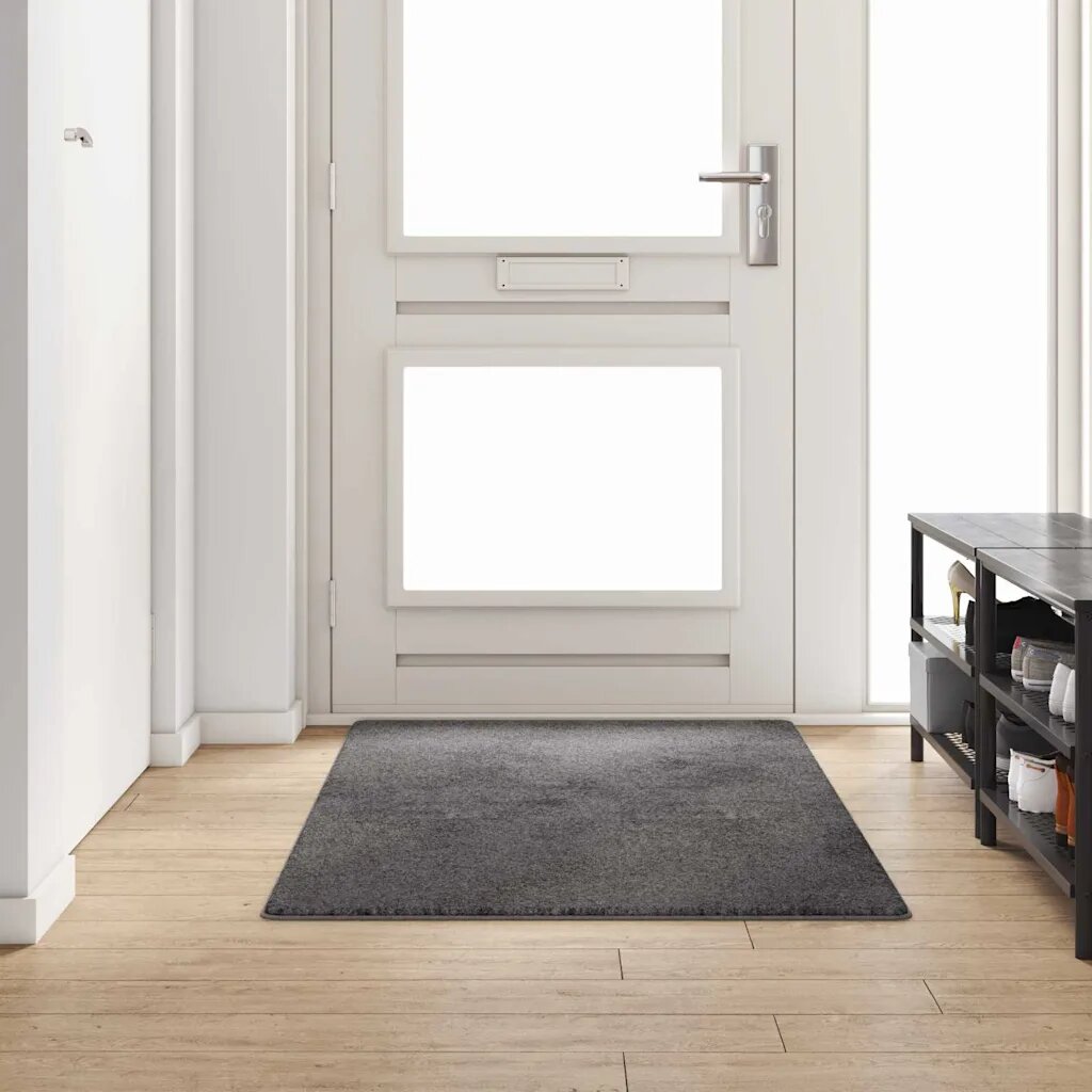vidaXL Килим пътека Сиво 100 x 200 cm 100% Полипропиленов Тапициран