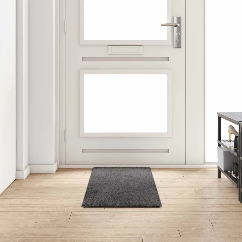 vidaXL Килим пътека Сиво 50 x 150 cm 100% Полипропиленов Тапициран