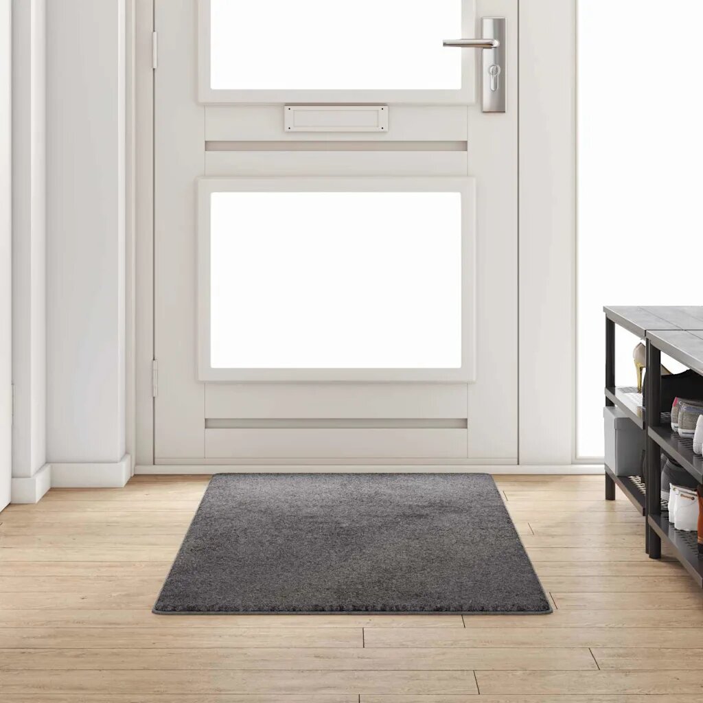 vidaXL Килим пътека Сиво 80 x 200 cm 100% Полипропиленов Тапициран