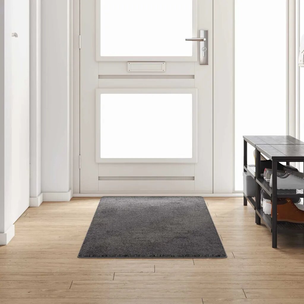 vidaXL Килим пътека Сиво 80 x 250 cm 100% Полипропиленов Тапициран
