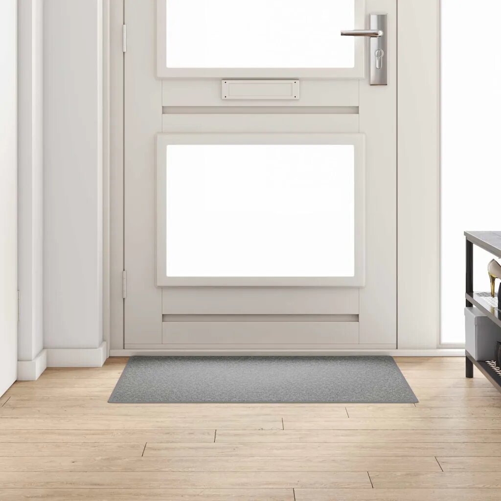 vidaXL Килим пътека Светлосиво 100 x 100 cm 100% Полипропилен