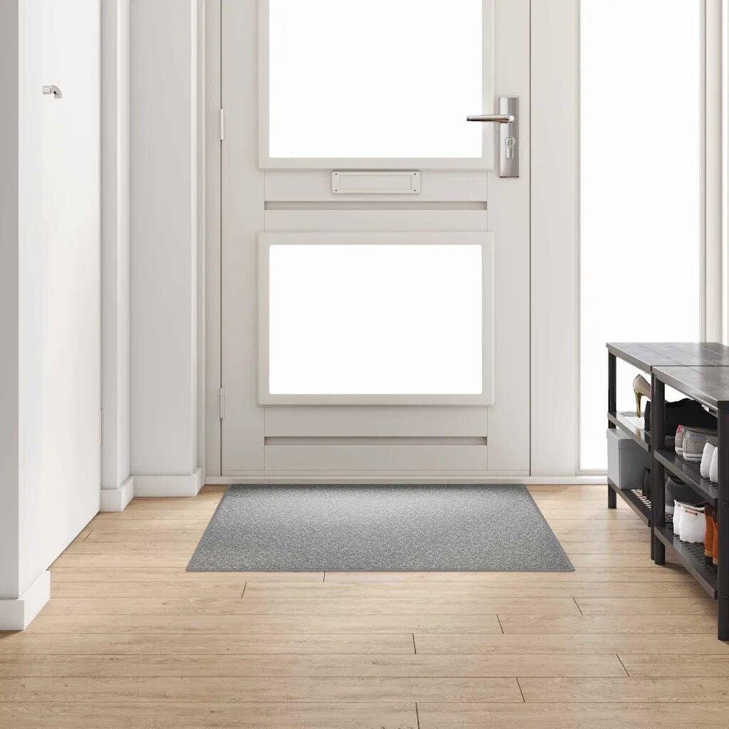 vidaXL Килим пътека Светлосиво 100 x 150 cm 100% Полипропилен