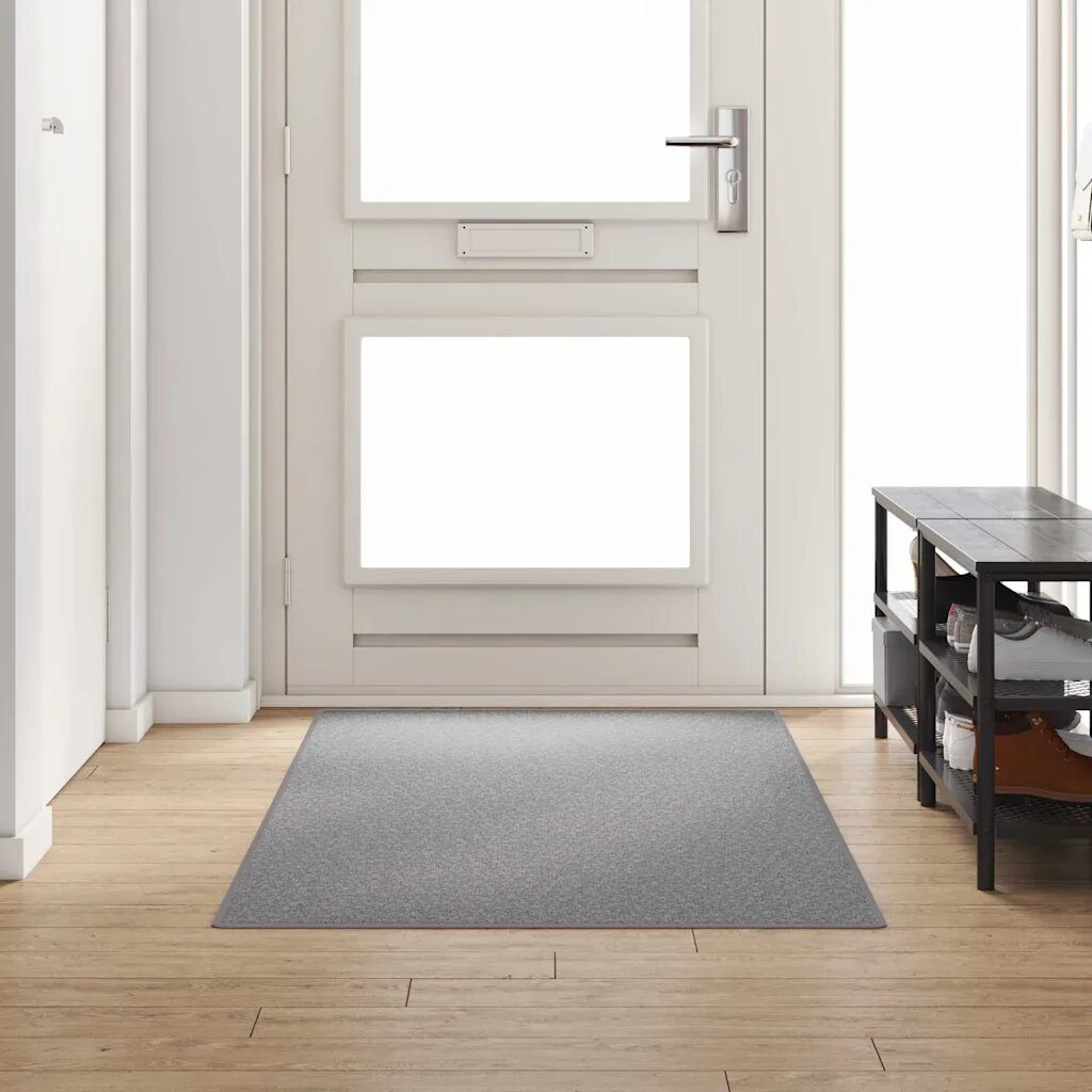 vidaXL Килим пътека Светлосиво 100 x 250 cm 100% Полипропилен