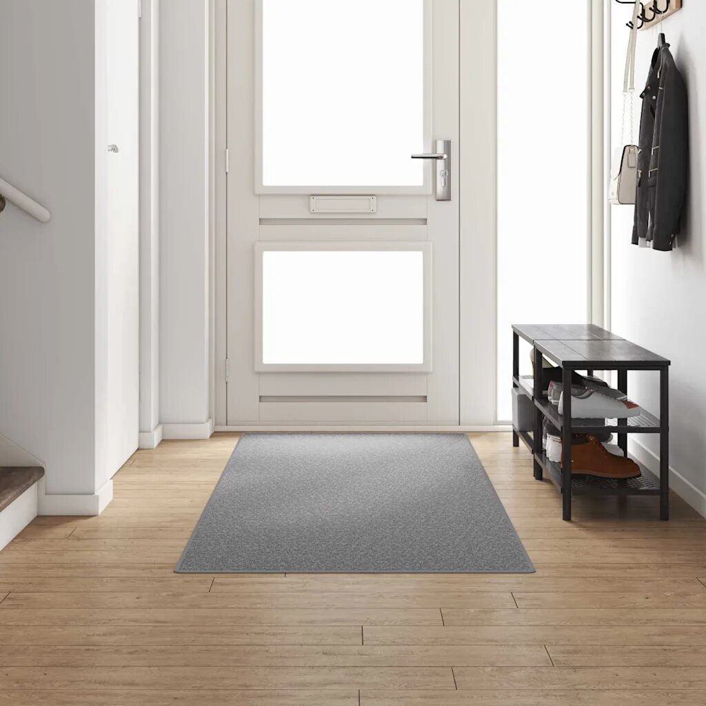 vidaXL Килим пътека Светлосиво 100 x 300 cm 100% Полипропилен