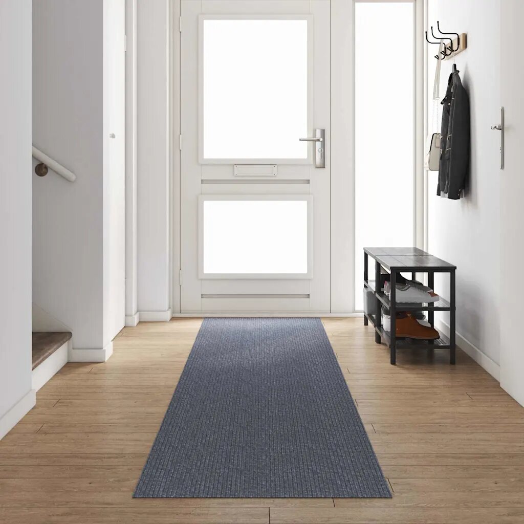 vidaXL Килим пътека Светлосиво 80 x 500 cm текстил