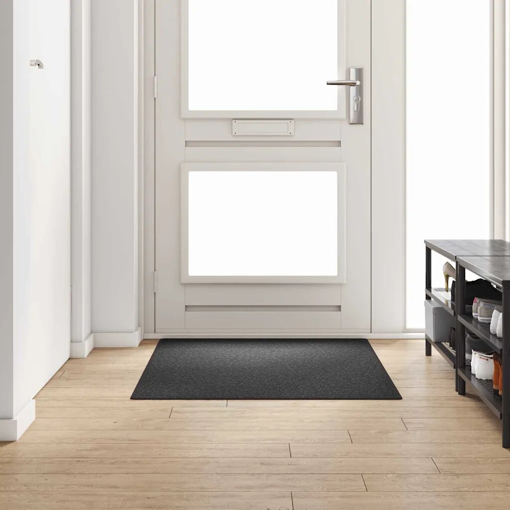vidaXL Килим пътека Тъмен сив 100 x 150 cm 100% Полипропилен