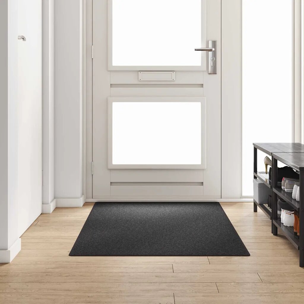 vidaXL Килим пътека Тъмен сив 100 x 200 cm 100% Полипропилен