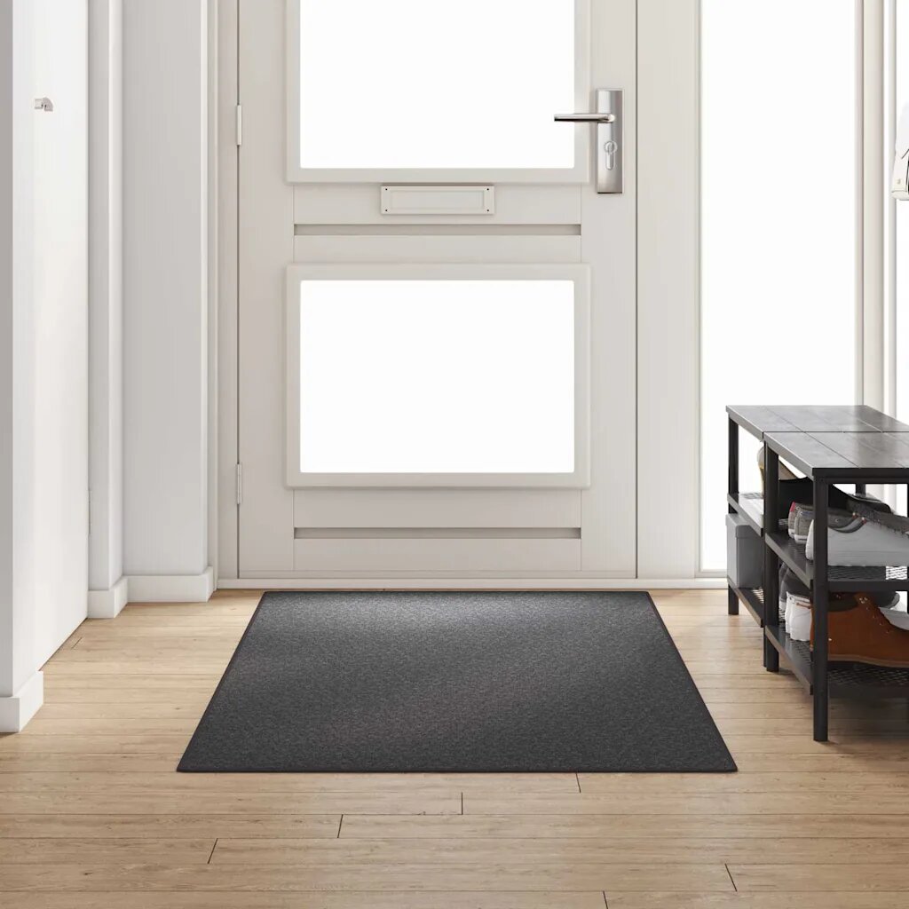 vidaXL Килим пътека Тъмен сив 100 x 250 cm 100% Полипропилен