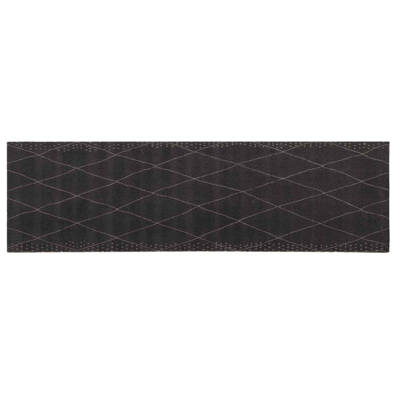 vidaXL Килим за кухня антрацит каре 180 x 60 cm 100% Полиамид Пере се